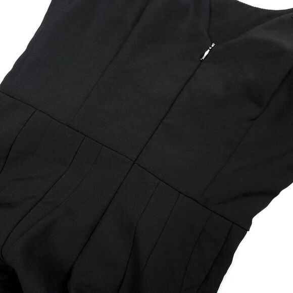 HAVVA Ballet Bow Back Tailored Seam Fit and Flare Mini Dress Black Minimal Small - Picture 7 of 11